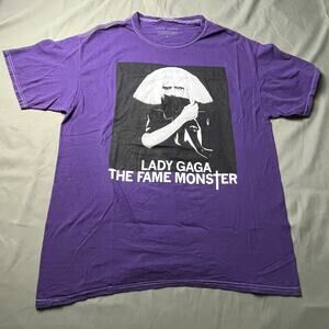 Lady Gaga Shirt Purple Mens Large The Fame Monster